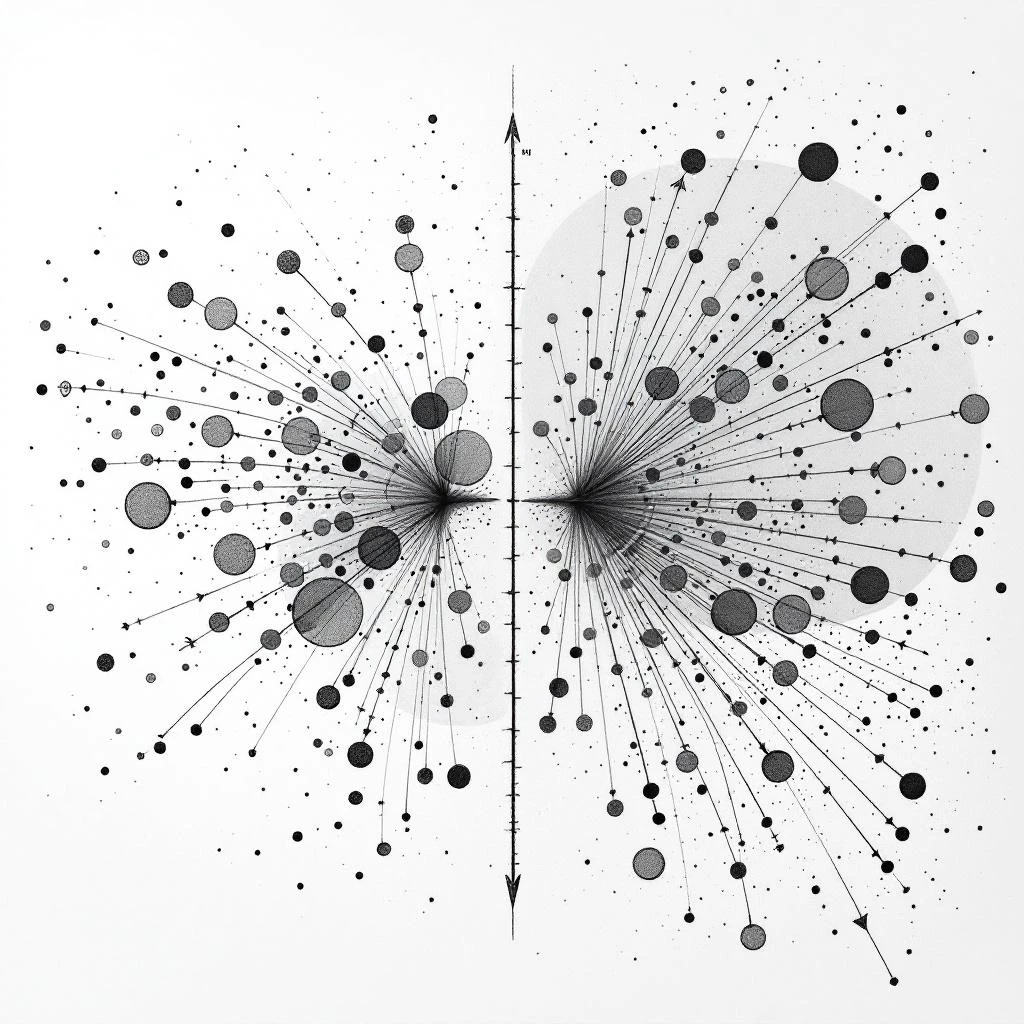 Diagram showing concentration of tasks dispersing over time, illustrating usage diversification from 24% to 19% in top tasks